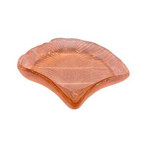 Vintage MCM Pink Glass Shell Dish